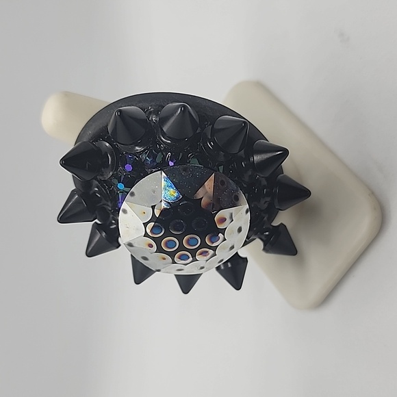 GASOLINE GLAMOUR RHINESTONE SPIKE FANCY STONE RING SWAROVSKI - Picture 2 of 8